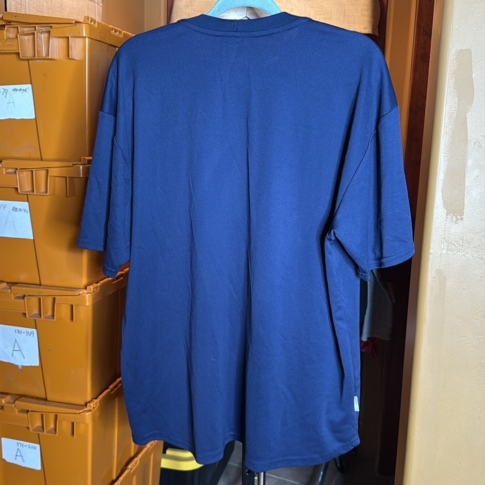 Nike Navy Blue Performance Tee w/ Embroidered Swoosh Size Large - Picture 6 of 6